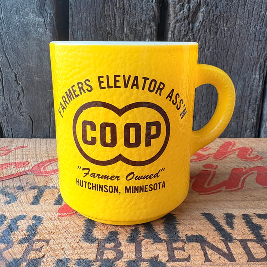 【USA vintage】 COOP Hazel Atlas mug yellow