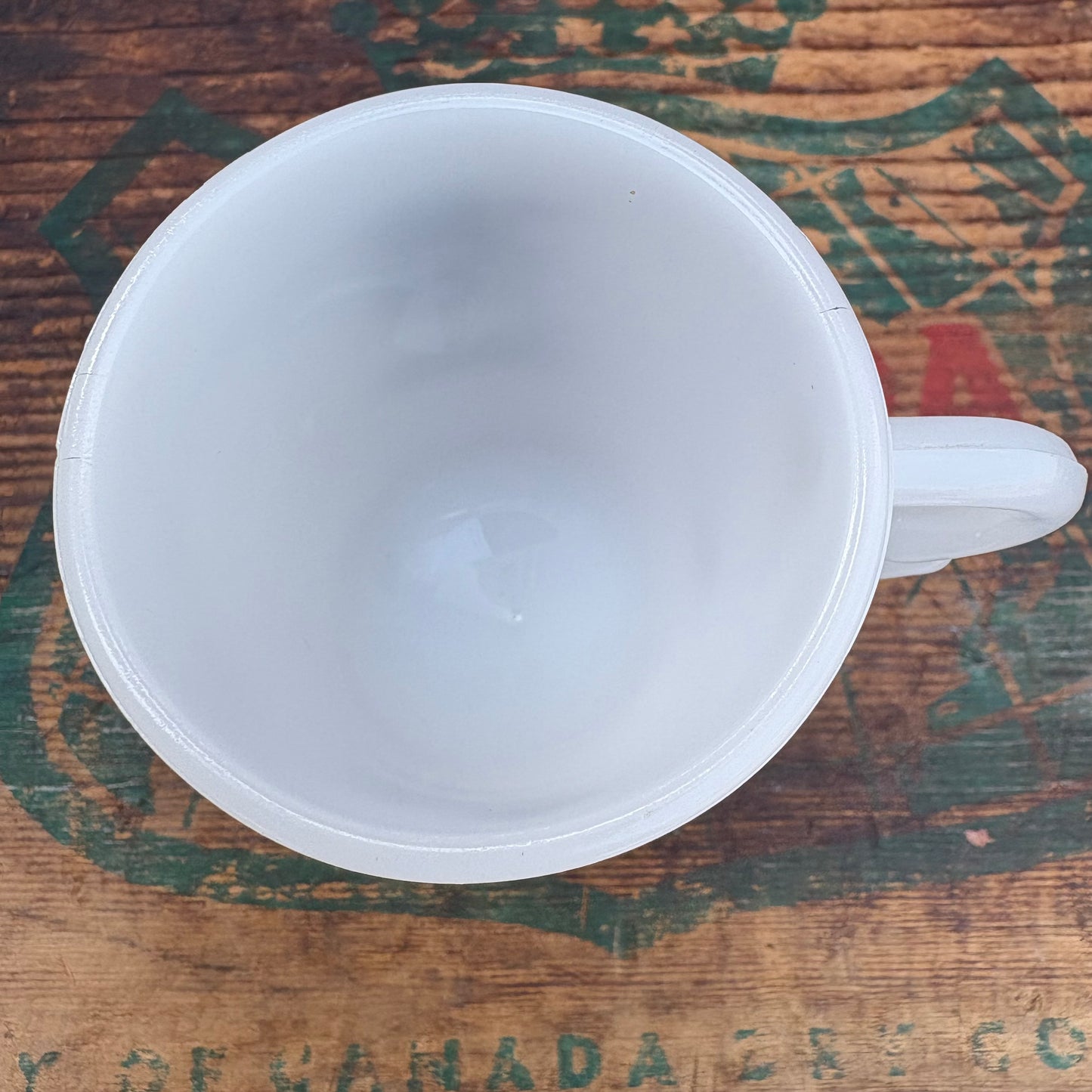 【1960s USA vintage】Footed Milk Glass Mug