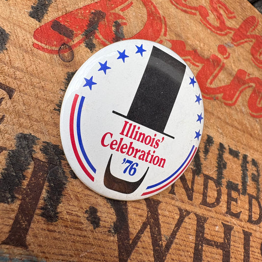 【1970s USA vintage】Illinois’ Celebration ’76 Pinback Button