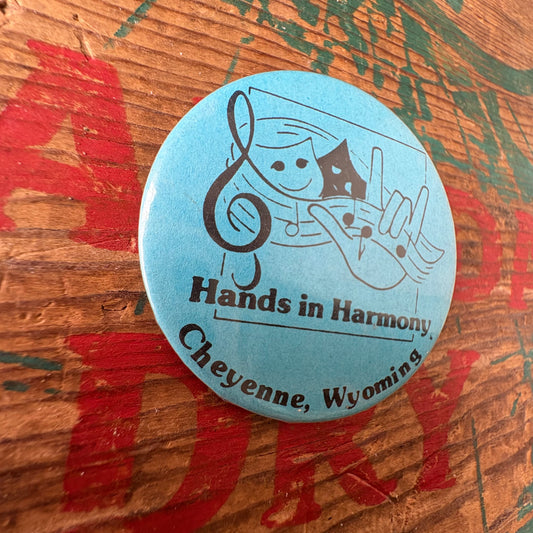 【USA vintage】PINBACK BUTTON 缶バッジ 音符