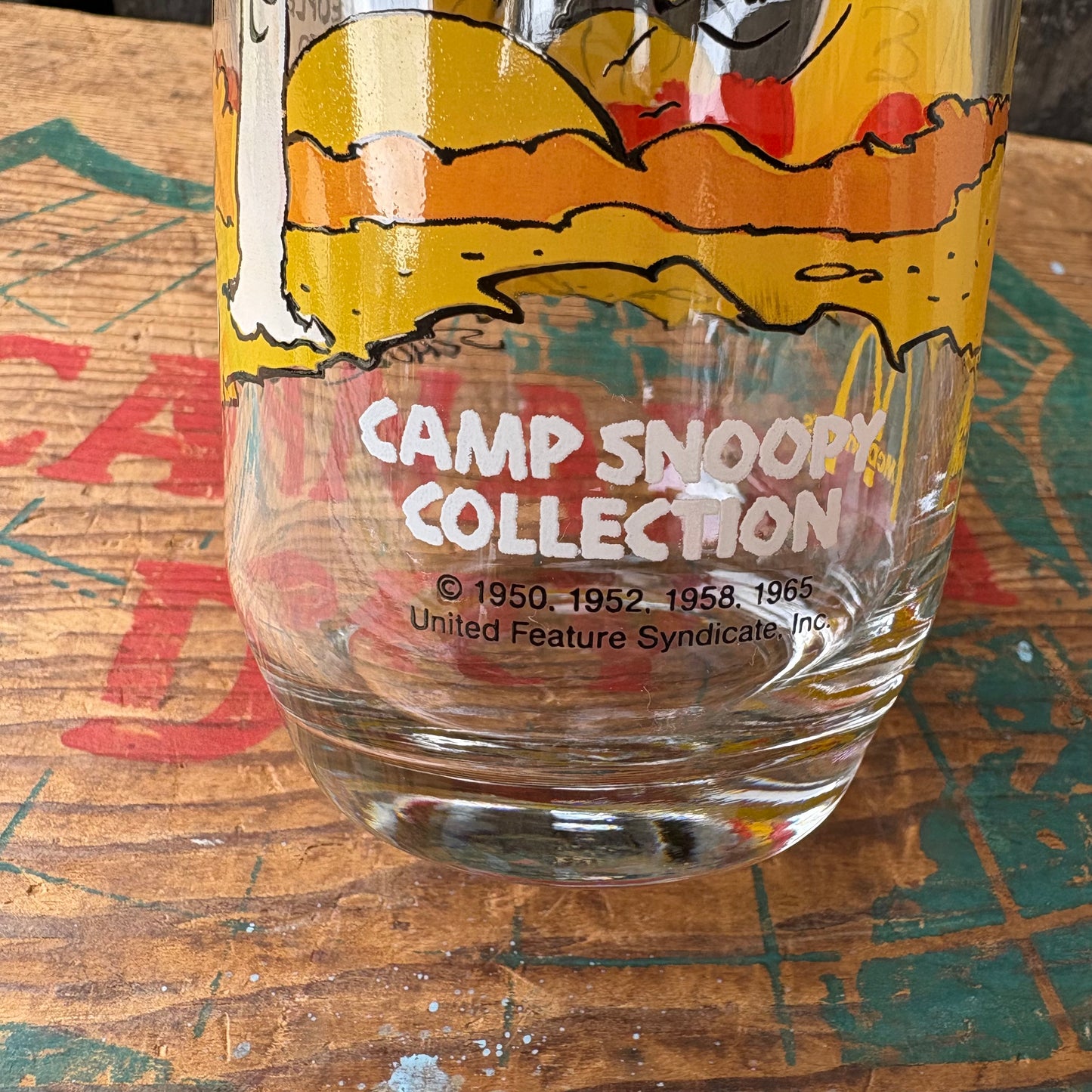 【1980s USA vintage】McDonald ×PEANUTS CAMP SNOOPY COLLRCTION glass 3