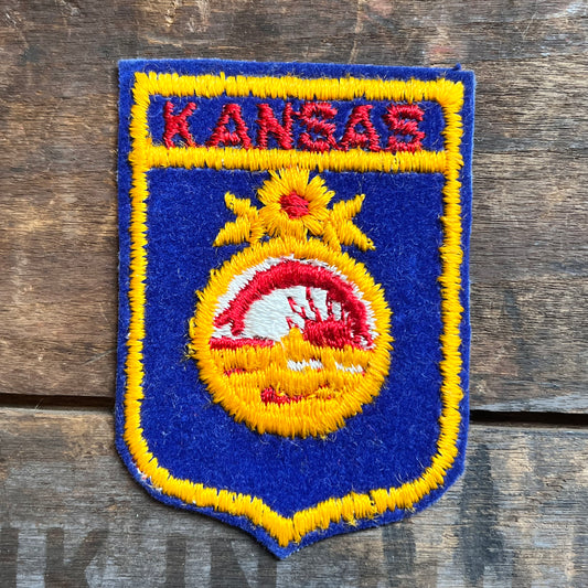 【USA vintage】ワッペン KANSAS