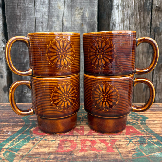 【1970s vintage】 STACK MUGS SET
