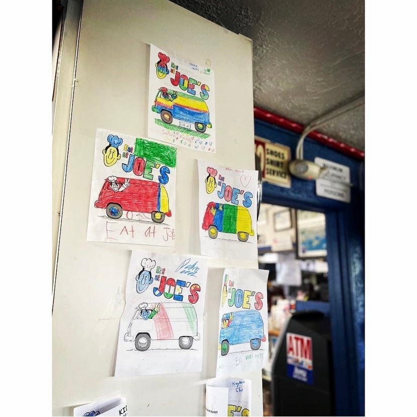 EAT AT JOE'S マグカップ ブルー