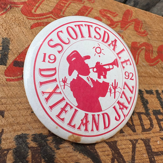 【1990s USA vintage】SCOTTSDALE DIXIELAND JAZZ 1992 Pinback Button