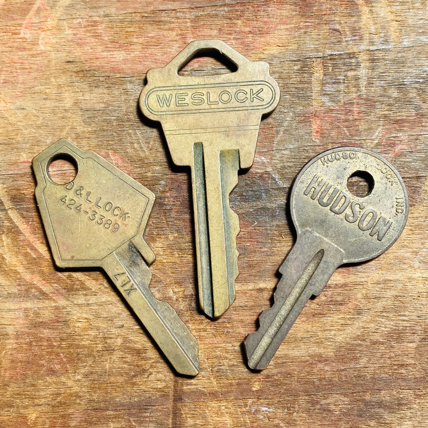 【USA vintage】鍵3本セット キー アンティーク ②