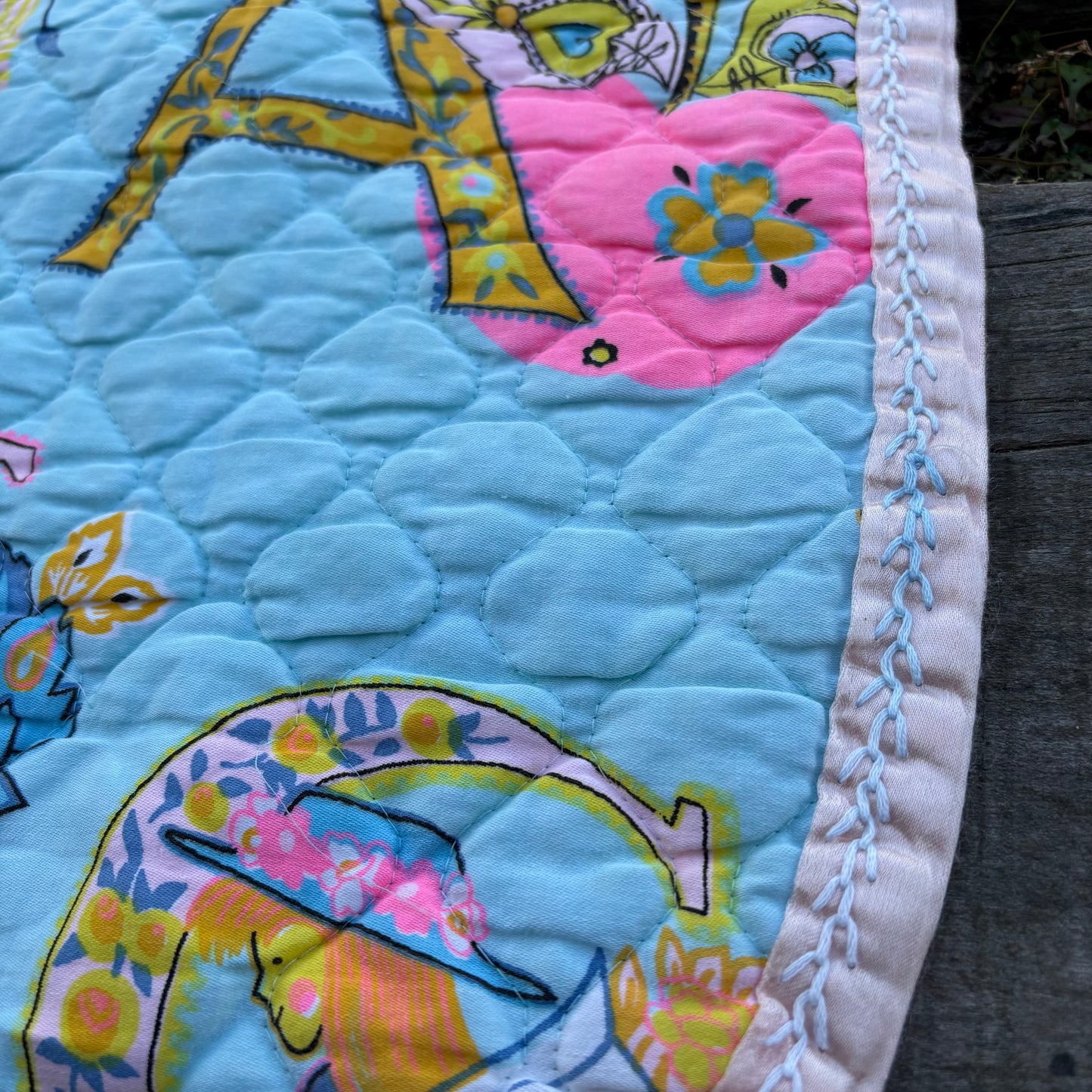 【USA vintage】baby quilt
