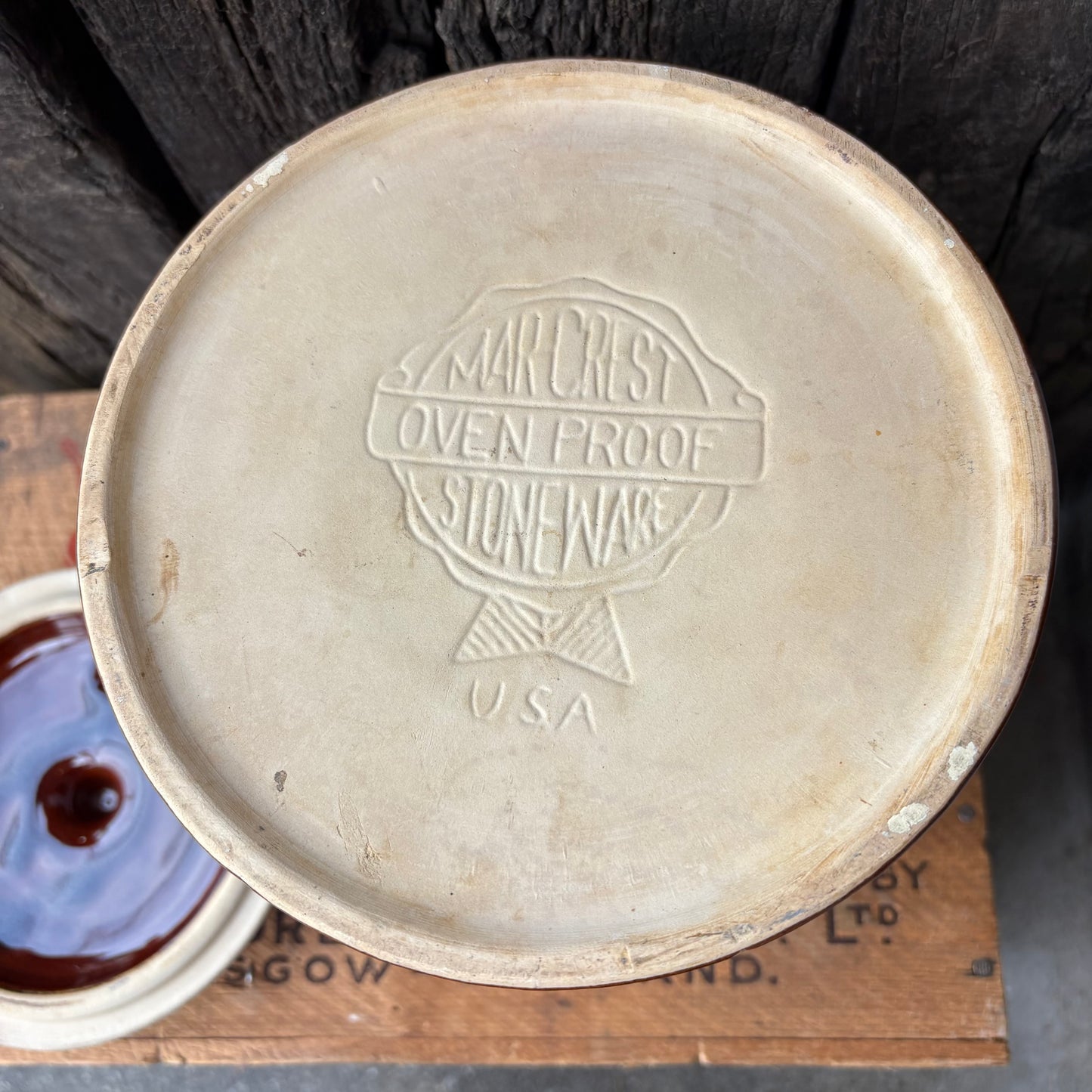 【1950s USA vintage】Marcrest Oven Proof Stoneware Cookie Jar