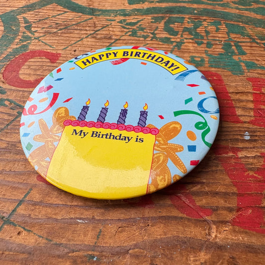 【USA vintage】PINBACK BUTTON HAPPY BIRTHDAY