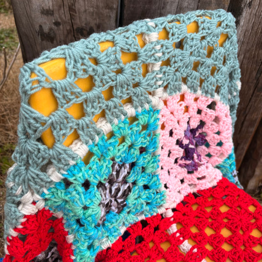 【USA vintage】granny blanket square