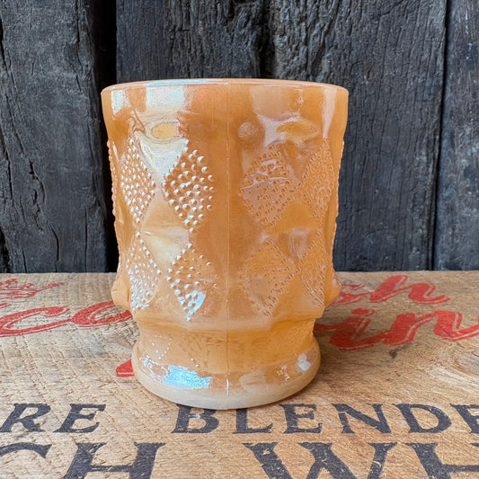 【1960s-1976 USA vintage】Fire-King Kimberley mug Peach Lustre