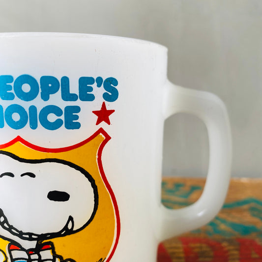 【1980 USA vintage】Fire-King SNOOPY 大統領選