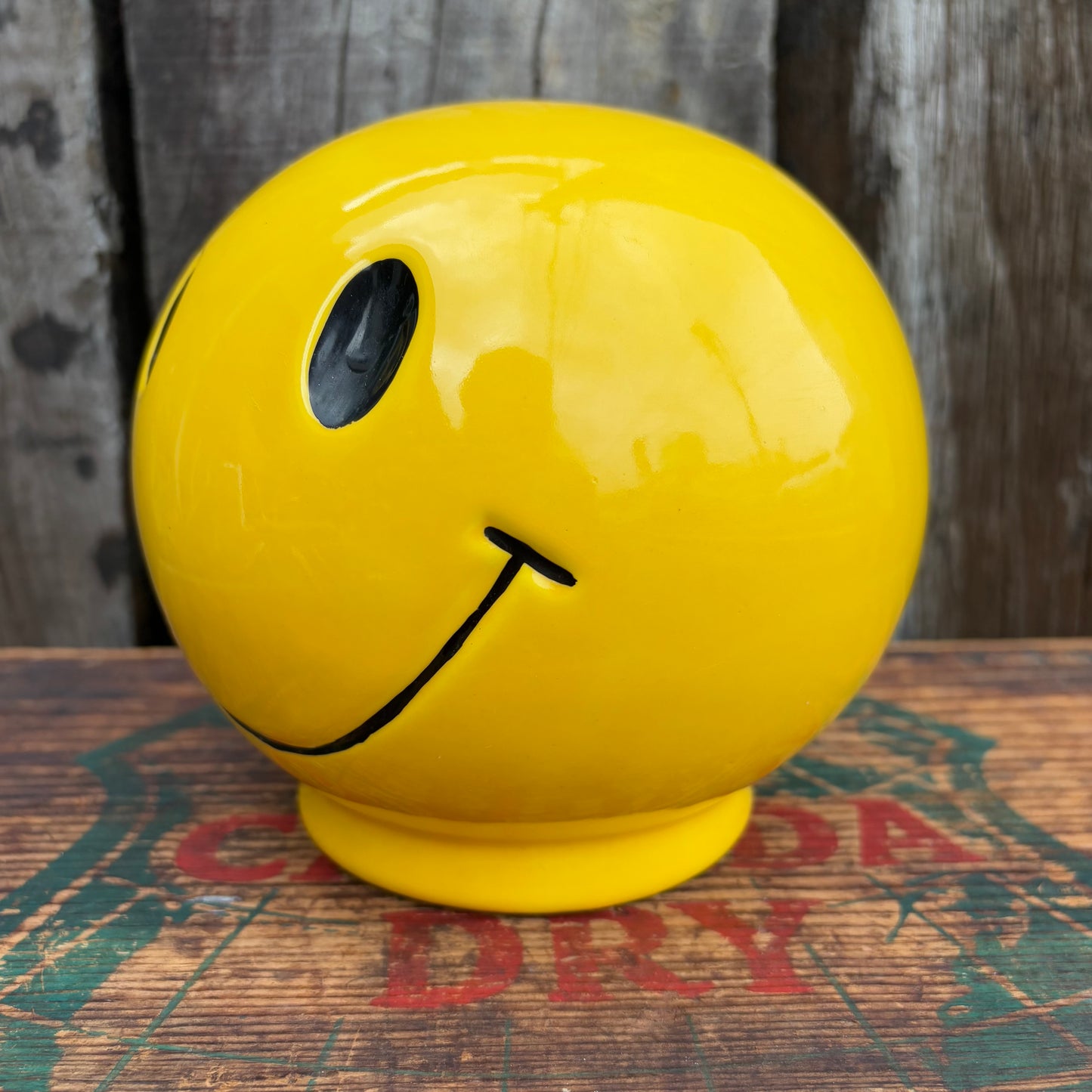【USA vintage】Smile happy face coin bank