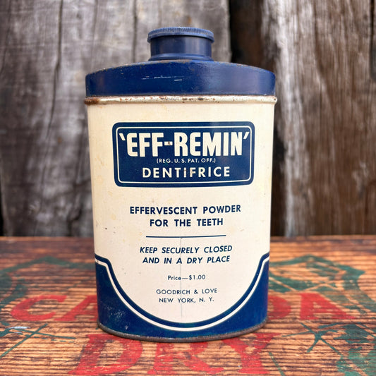 【USA vintage】Denture Powder EFF-REMIN can