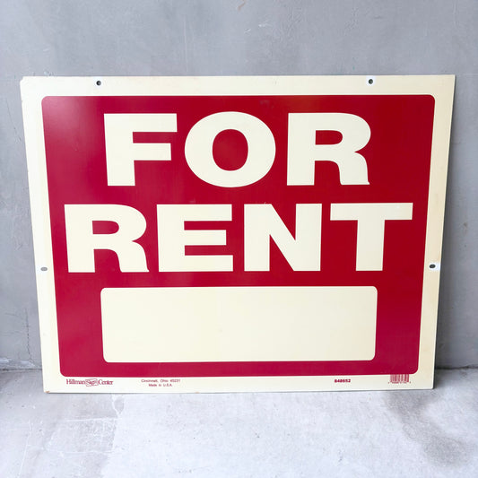 【USA】Hillman Sign Center FOR RENT sign plate
