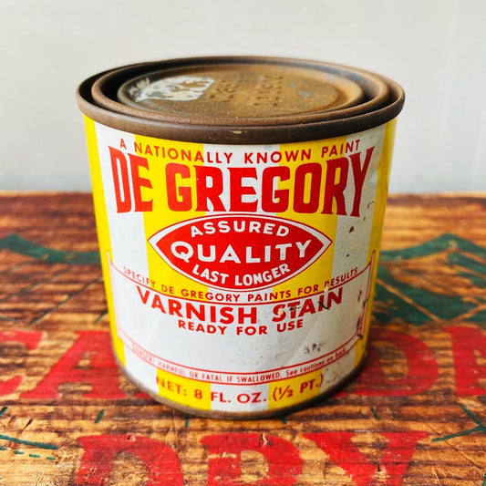 【USA vintage】tin can DE GREGORY