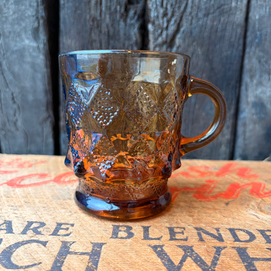 【1977- USA vintage】Fire-King Kimberley mug Amber
