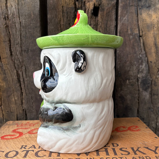 【1960s JAPAN vintage】Ceramic Cookie Jar panda