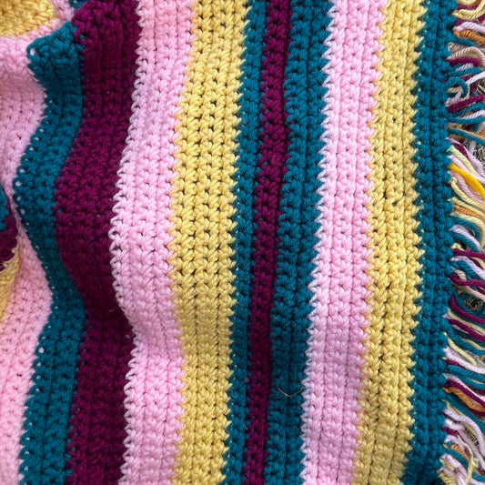 【USA vintage】Granny Blanket Stripe