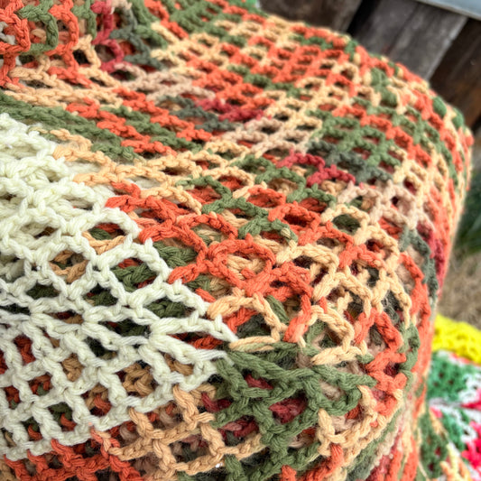 【USA vintage】granny blanket Bigsize