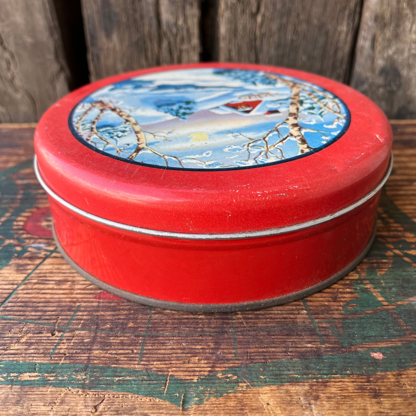 【USA vintage】Winter Candy Tin Can