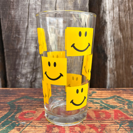 【1970s vintage】smiley glass tumbler