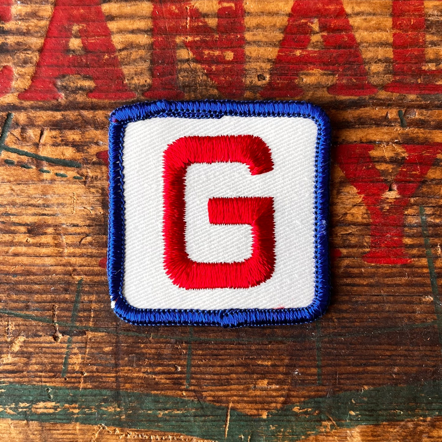 【USA vintage】アルファベットワッペン G