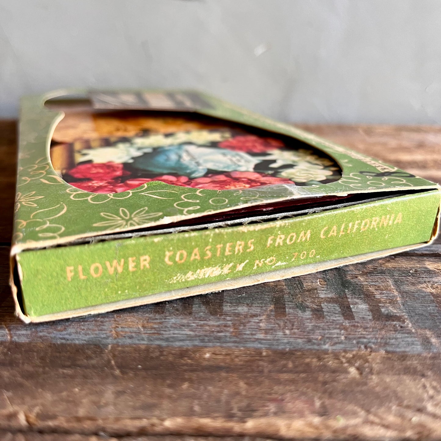 【USA vintage】コースター Flower Coasters from California