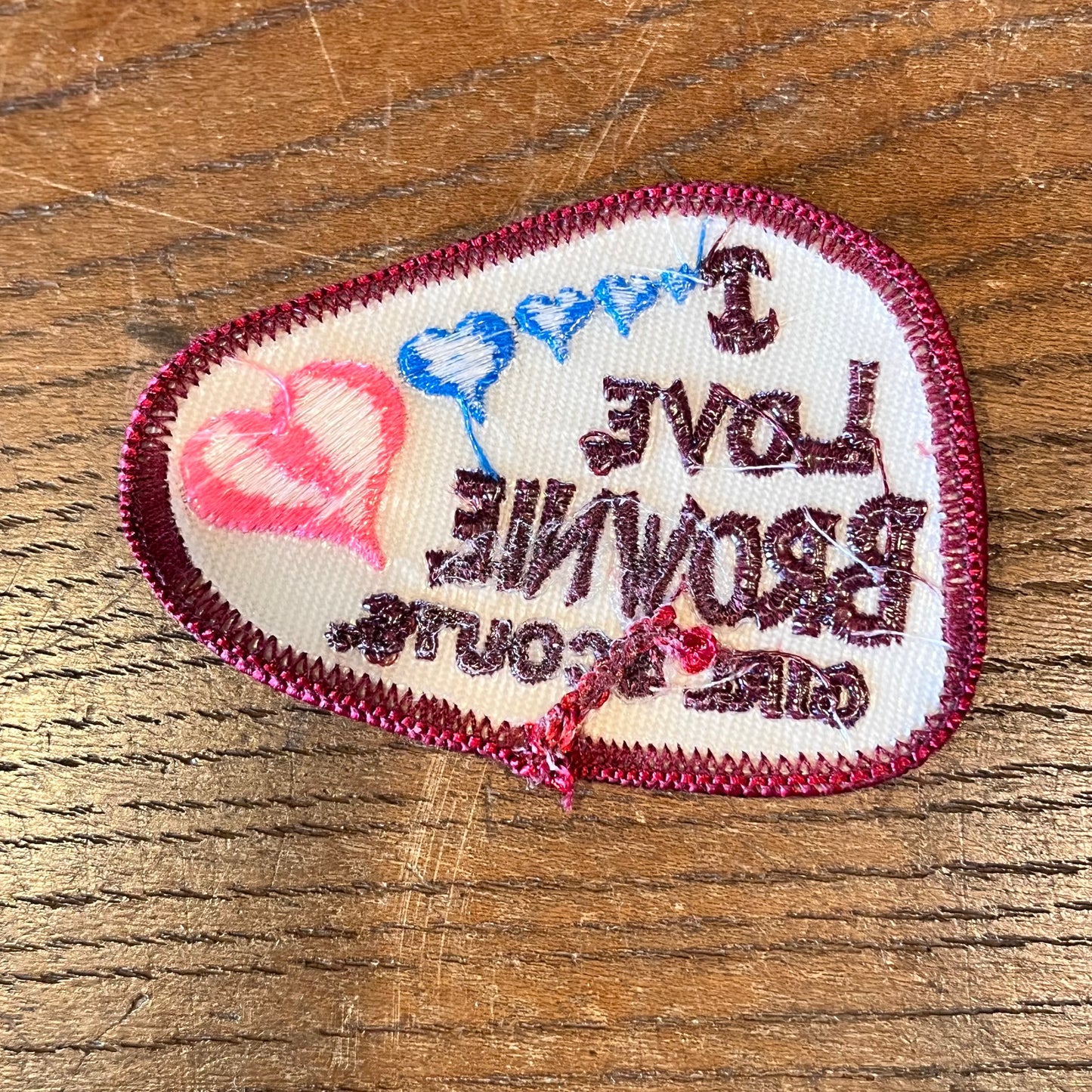 【USA vintage】ワッペン I LOVE BROWNIE ガールスカウト