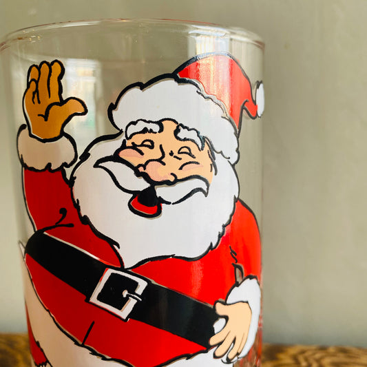 【1980s USA vintage】サンタ&エルフ グラス コップ