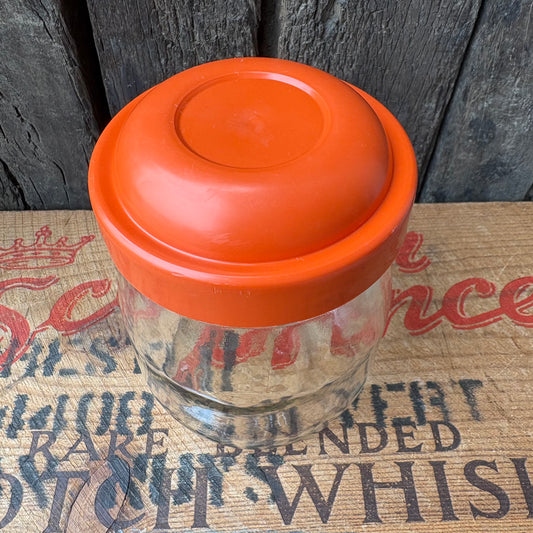【1970s USA vintage】Carlton Clear Glass Cannister Jar