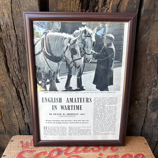 【1945 USA Vintage】 PHOTOGRAPHY Magazine Framed Ads
