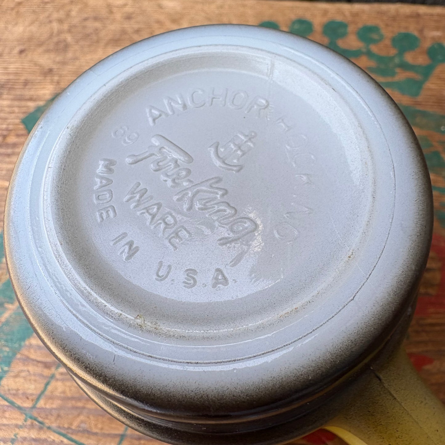 【1960s USA vintage】Fire-King mug Yellow×Black mugcup