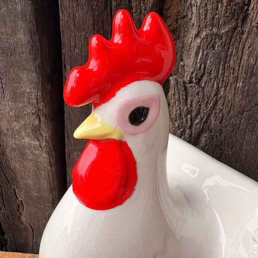 【USA Vintage】Ceramic RoosterWall Towel Holder