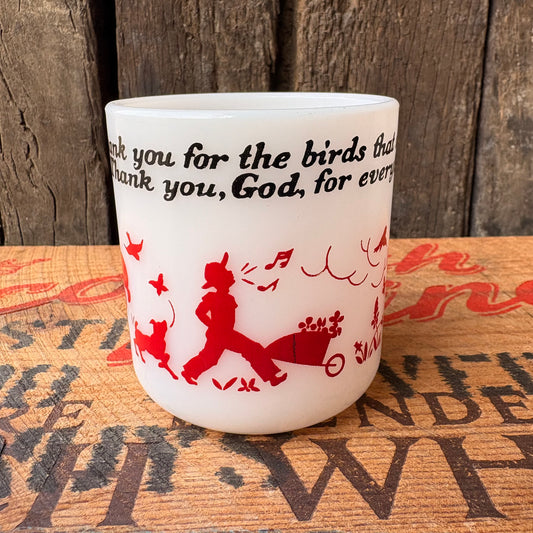 【USA vintage】HAZEL ATLAS milk glass mug