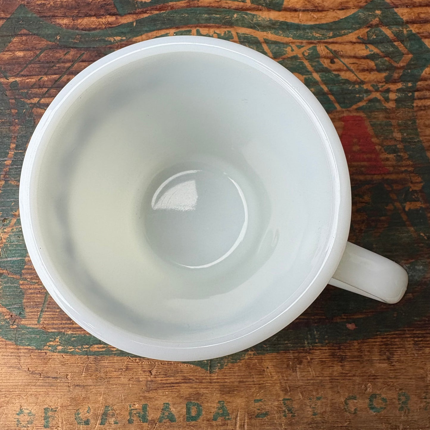 【1960s-1970s USA vintage】PYREX mugcup OLD TOWN BLUE