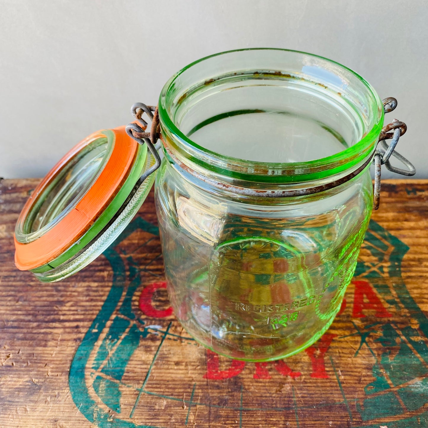 【1965 vintage】CROWNFORD glass jar