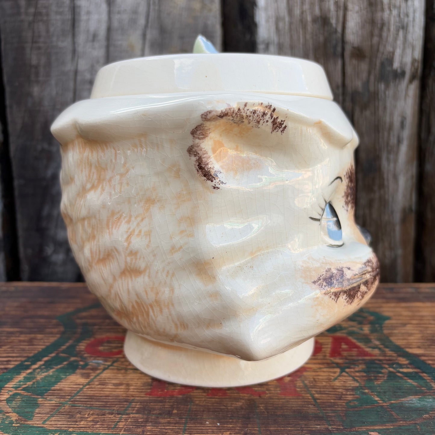 【1970s USA vintage】LEFTON CAT Cookie jar