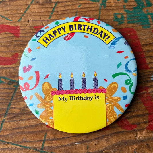 【USA vintage】PINBACK BUTTON HAPPY BIRTHDAY