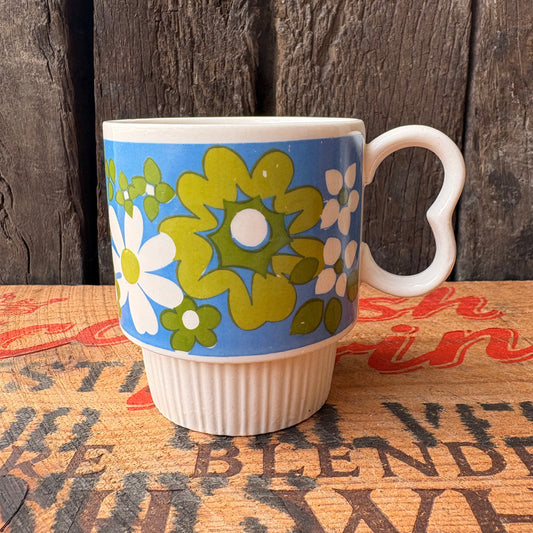 【1970s JAPAN vintage】Flower Stack Mug