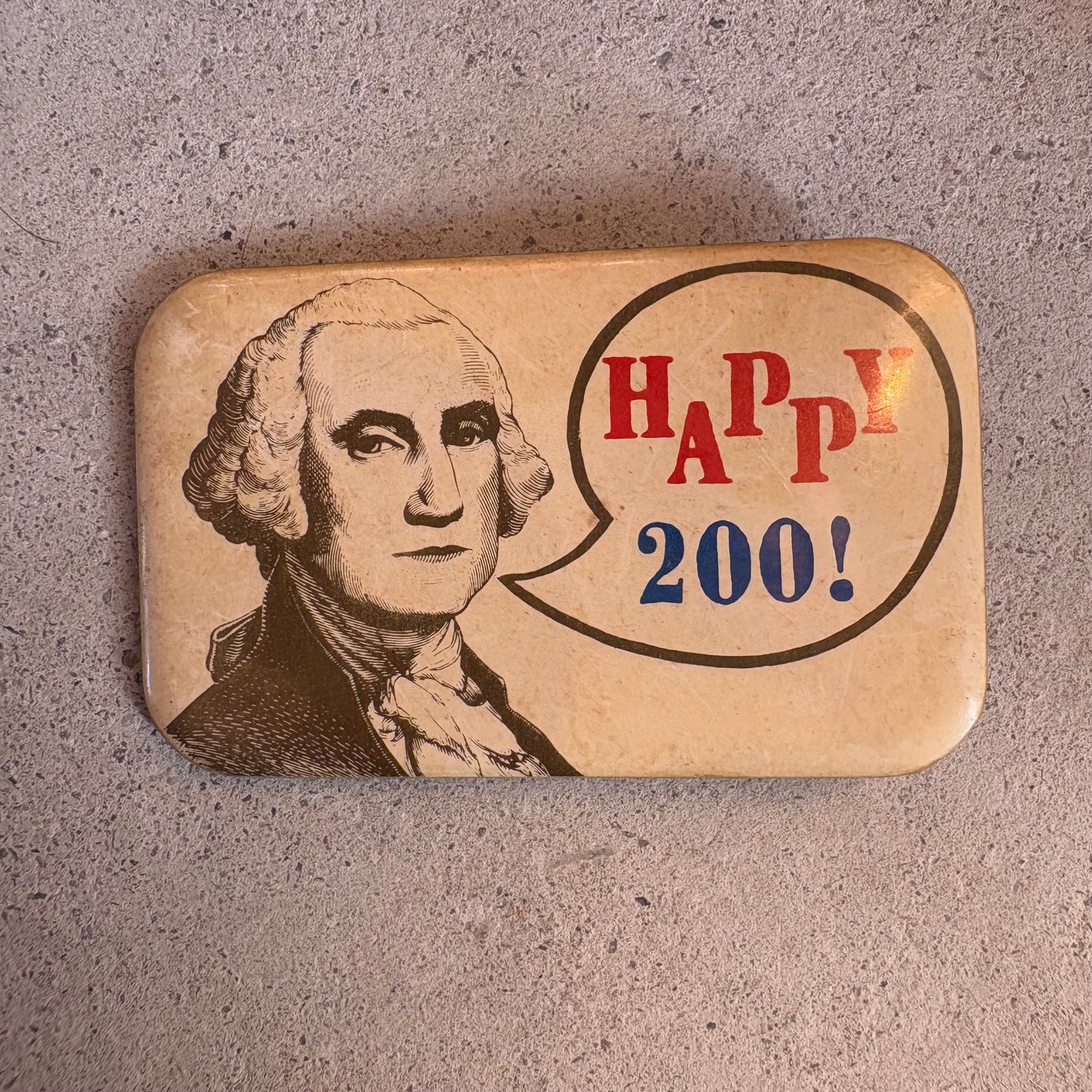 【USA vintage】缶バッジ Pinback Button George Washington