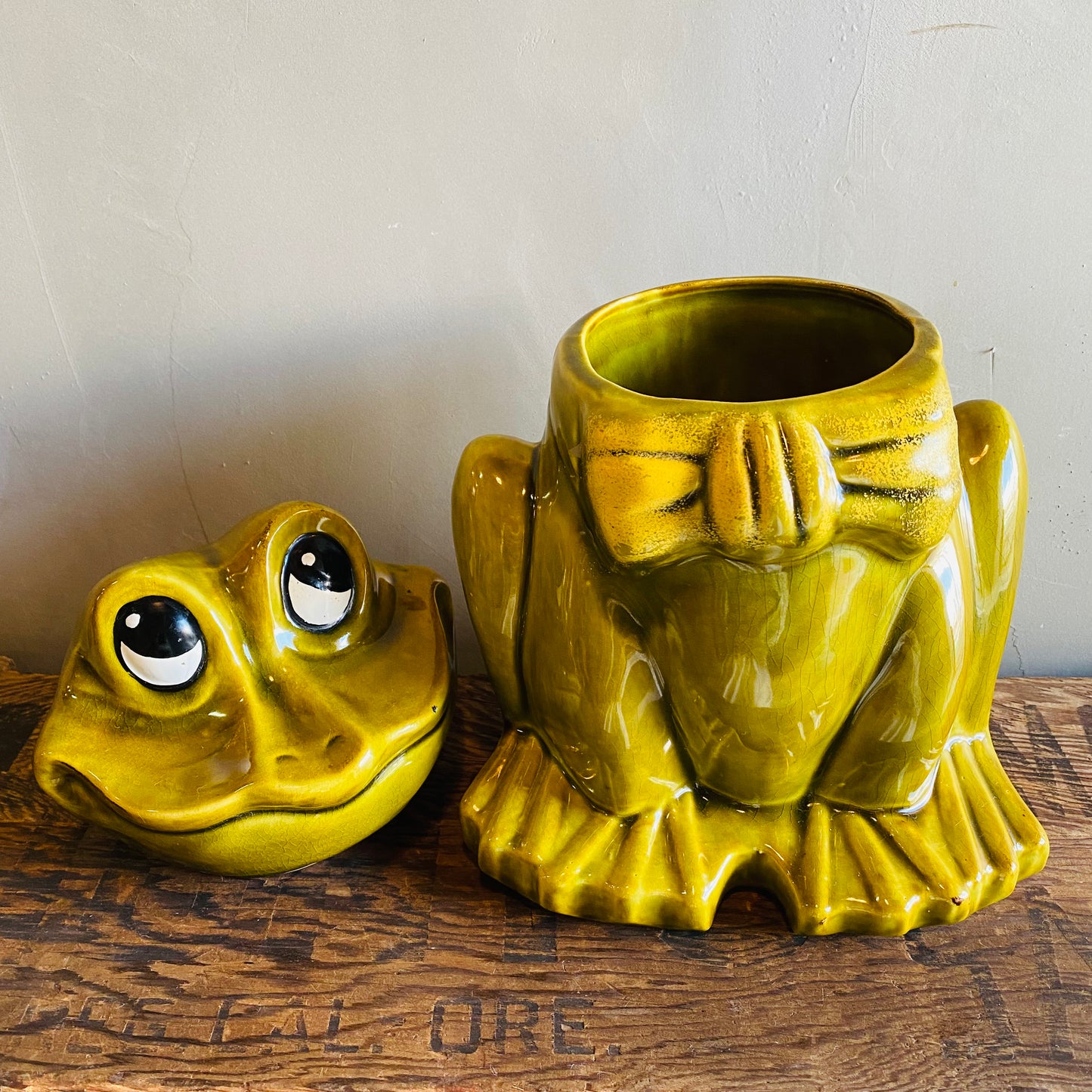 【1960s USA ビンテージ】FROG カエル クッキージャー