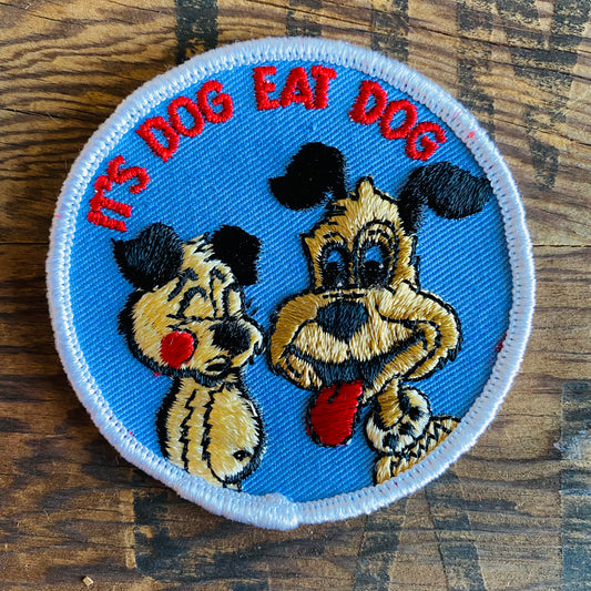 【USA vintage】ワッペン 犬 ブルー