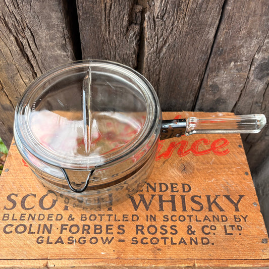 【1940s USA vintage】PYREX FLAME WARE Glass saucepan 6324-B