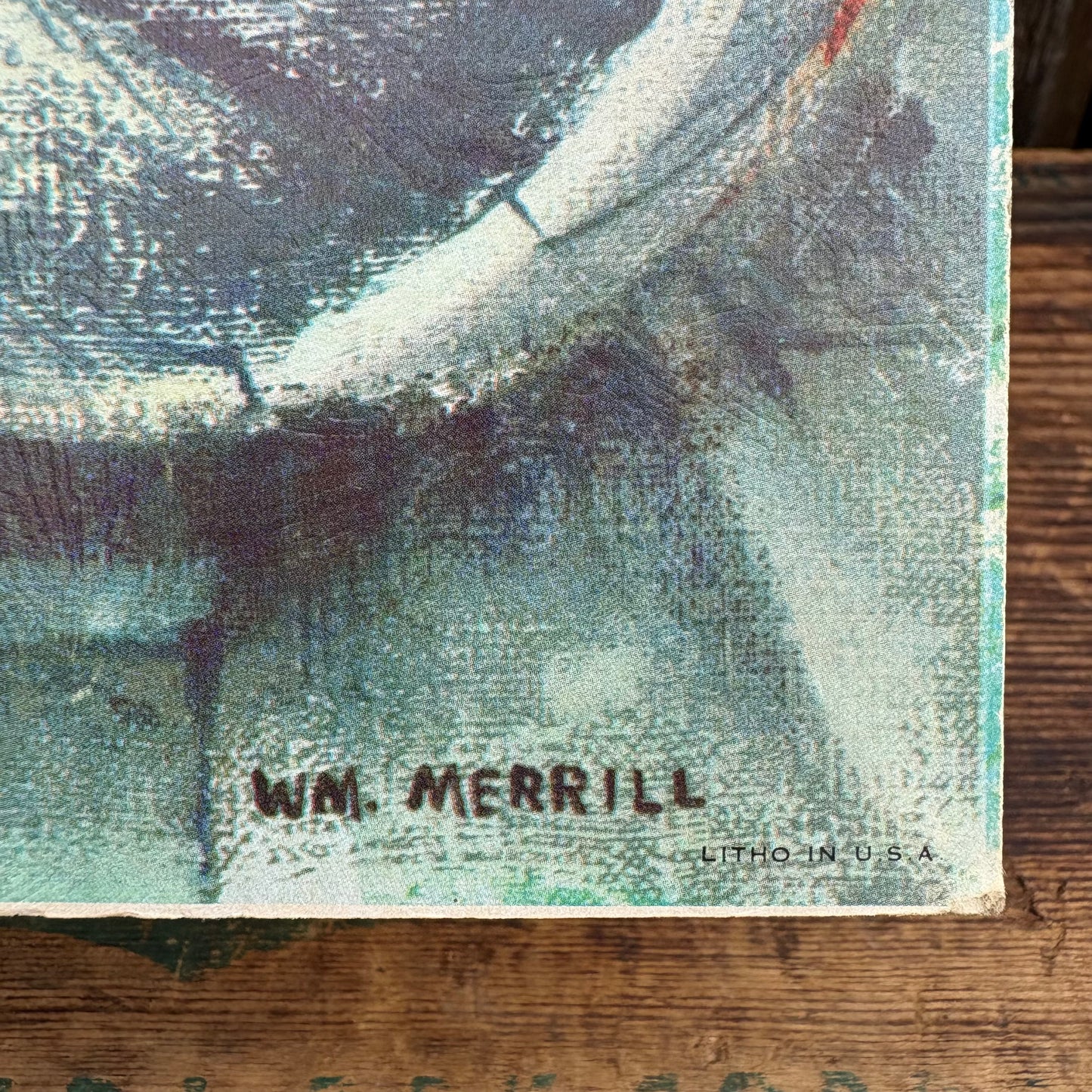 【1960s USA vintage】WM. MERRILL sailorboy wall art