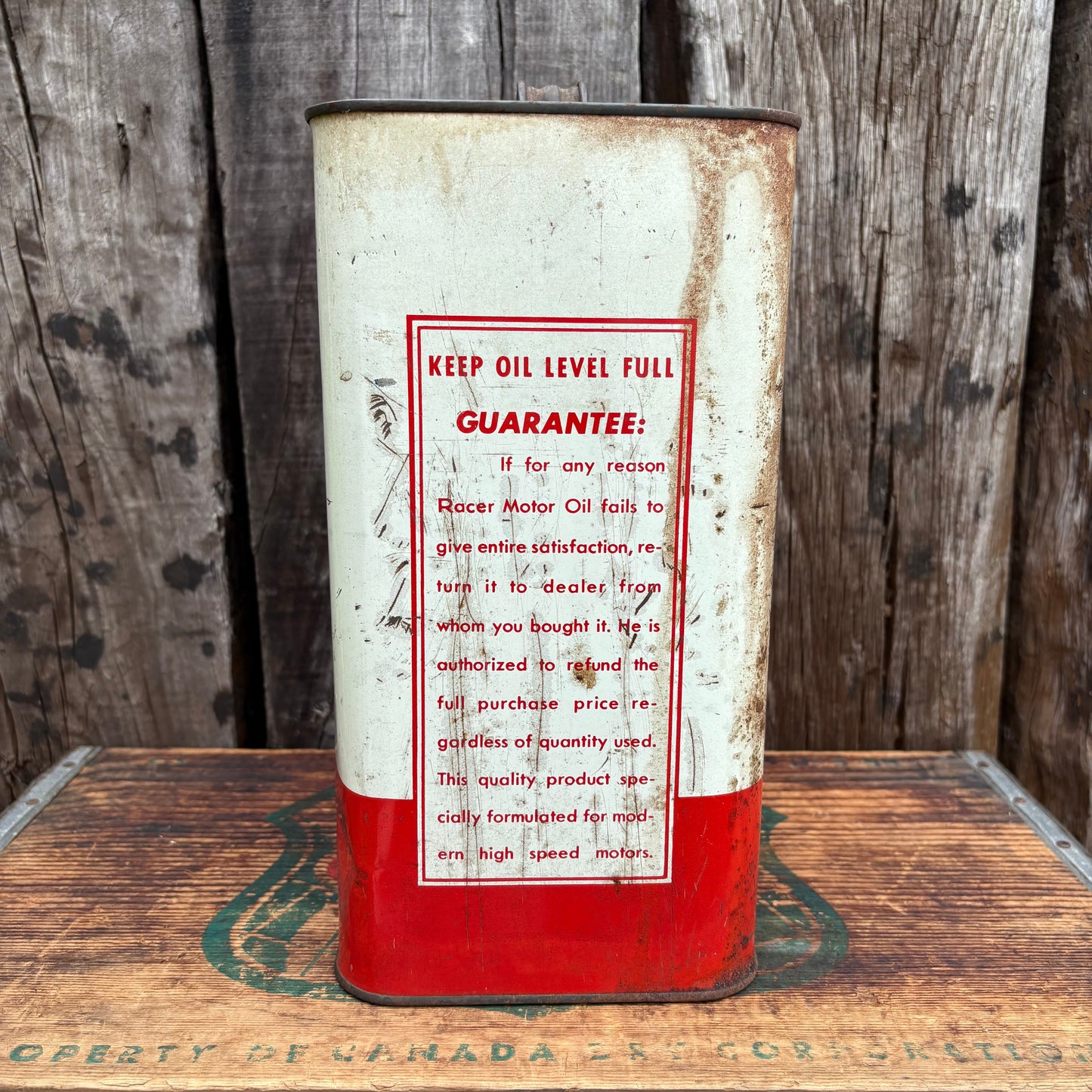 【USA vintage】RACER CUSTOM MADE MOTOR OIL CAN