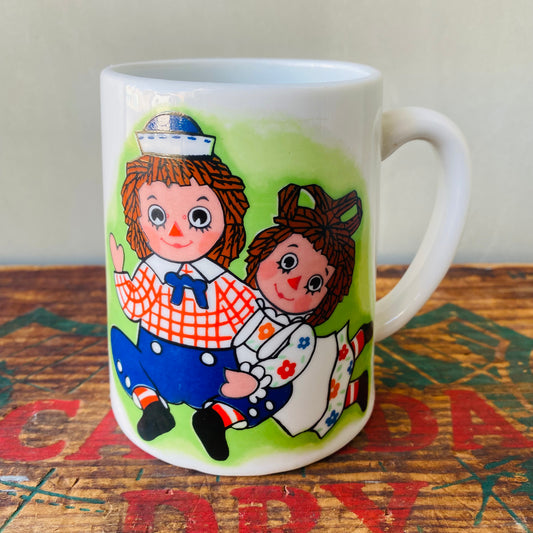 【1971 vintage】Raggedy Ann&Andy music box mug