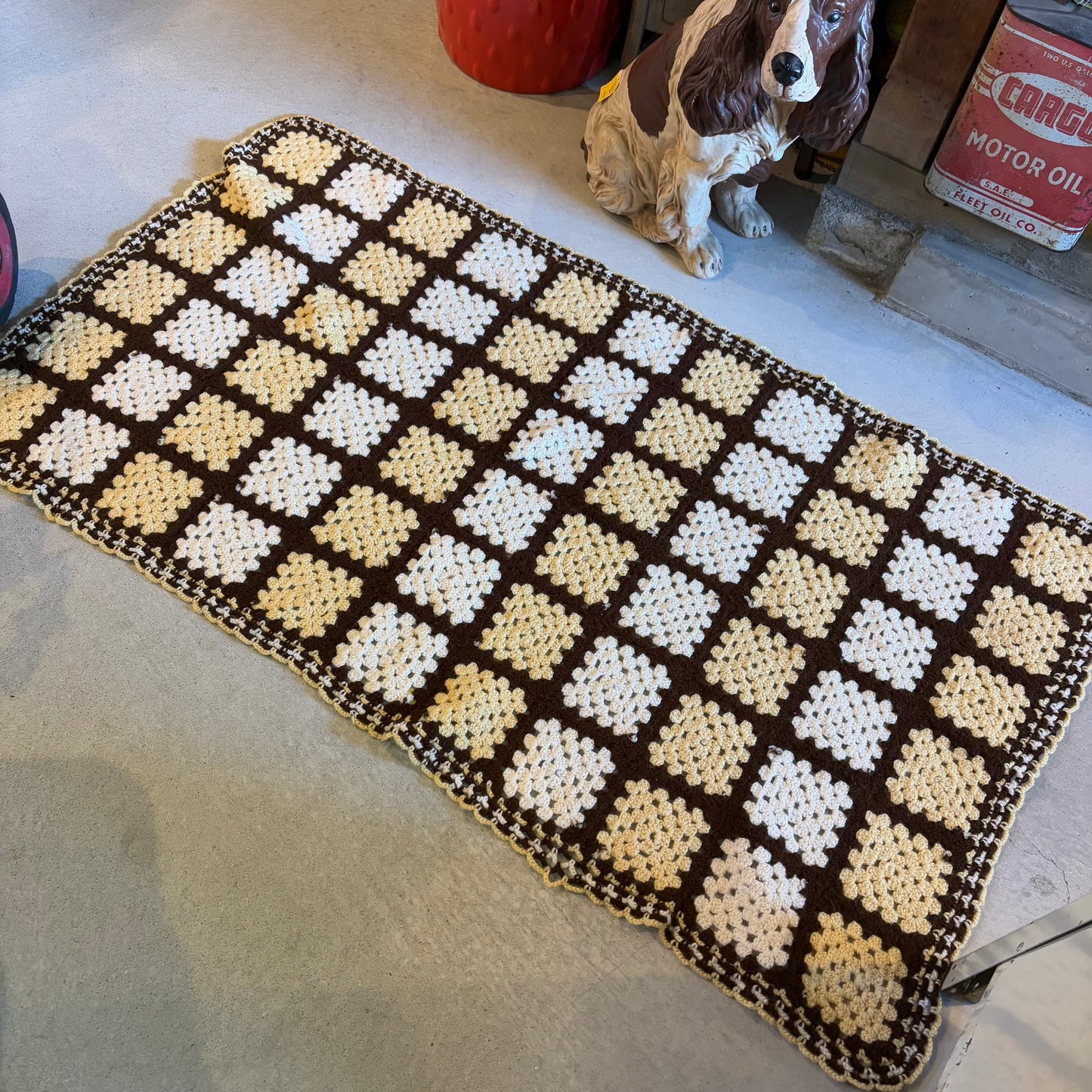 【USA vintage】granny blanket square