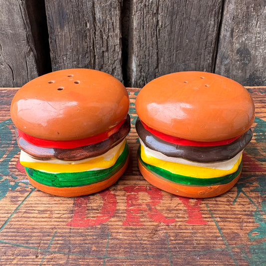 【 vintage】hamburger salt&pepper