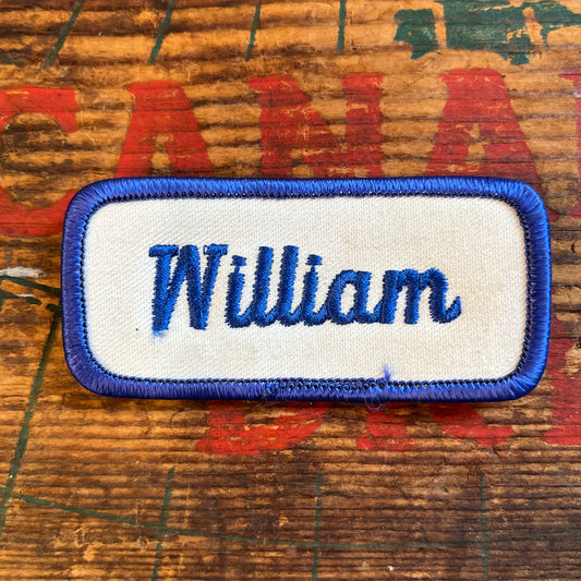 【USA vintage】Name Tag Patch William